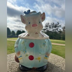 1940s Enesco Lorraine Elam Pig Cookie Jar Country Southern Farmhouse Antique Old